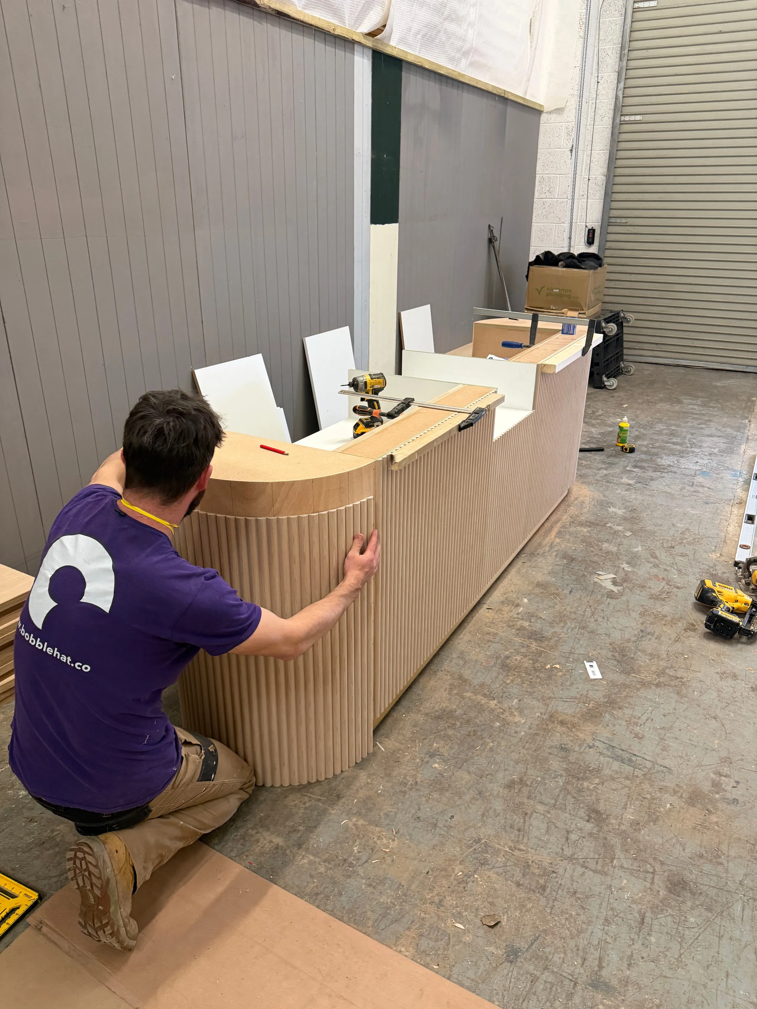 Bespoke Counter in Production